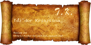 Tódor Krisztina névjegykártya