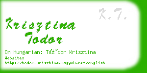 krisztina todor business card